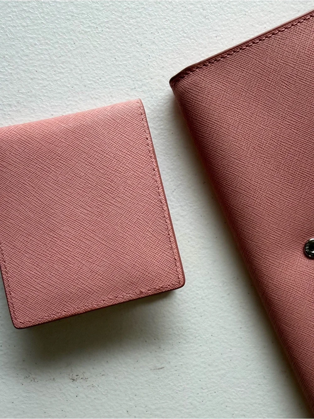 Michael Kors Juliana Saffiano Leather Large Flap Leather Wallet-Pale Pink